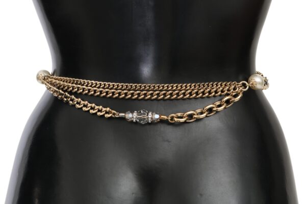 Dolce & Gabbana Crystal Studded Waist Belt in Purple - Image 2