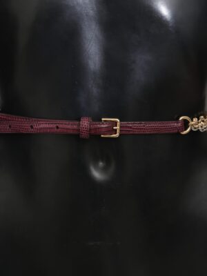 Dolce & Gabbana Crystal Studded Waist Belt in Purple