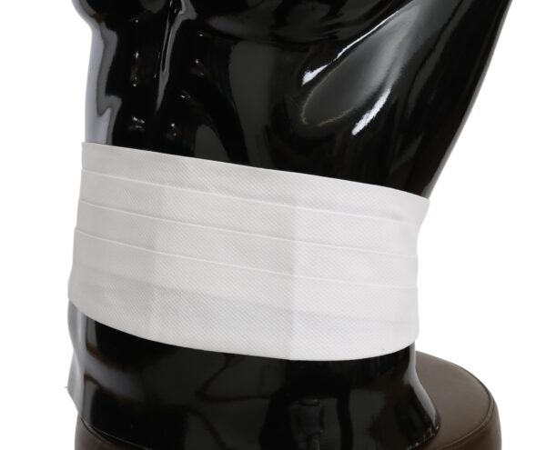 Dolce & Gabbana Elegant Silk White Cummerbund - Image 5