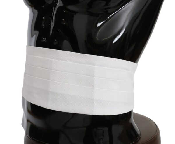 Dolce & Gabbana Elegant Silk White Cummerbund - Image 5