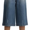 Dolce & Gabbana Elegant Wide Leg Cropped Denim Trousers - Image 2