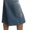 Dolce & Gabbana Elegant Wide Leg Cropped Denim Trousers - Image 3