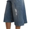 Dolce & Gabbana Elegant Wide Leg Cropped Denim Trousers - Image 4