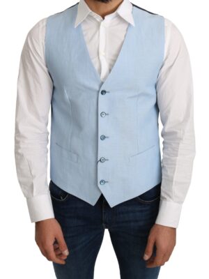 Dolce & Gabbana Elegant Azure Men's Formal Vest