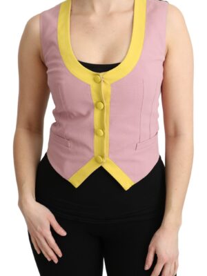 Dolce & Gabbana Chic Sleeveless Vest in Pink Hues
