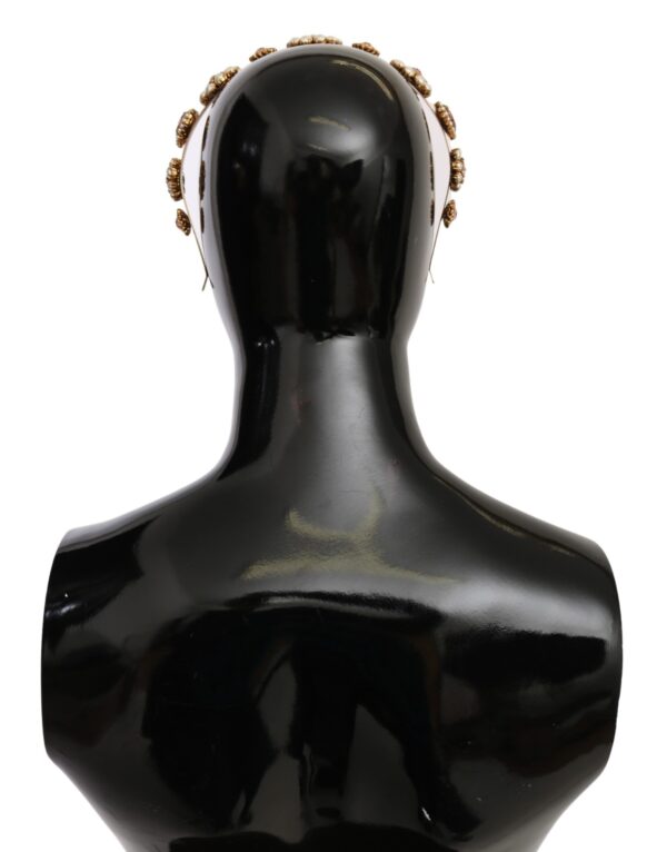 Dolce & Gabbana Elegant Crystal Pearl Diadem Headpiece - Image 3