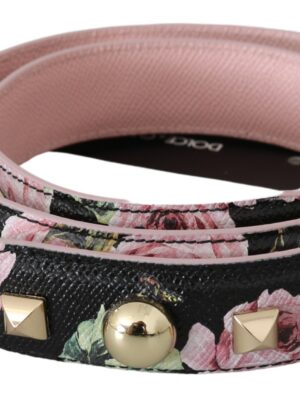 Dolce & Gabbana Elegant Floral Leather Shoulder Strap