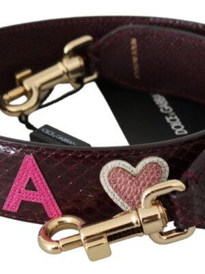 Dolce & Gabbana Exquisite Bordeaux Shoulder Strap Accessory