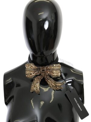 Dolce & Gabbana Elegant Silk Gold Bowtie - Dazzle in Style