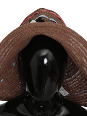 Dolce & Gabbana Elegant Floppy Straw Hat with Floral Accents