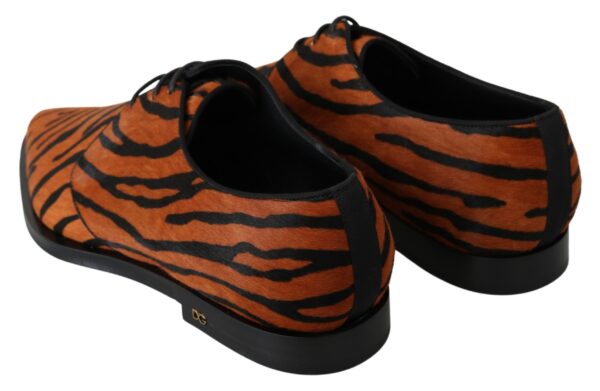 Dolce & Gabbana Tiger Pattern Dress Shoes with Pony Hair - Image 6