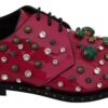 Dolce & Gabbana Fuchsia Pink Crystal Patent Flats