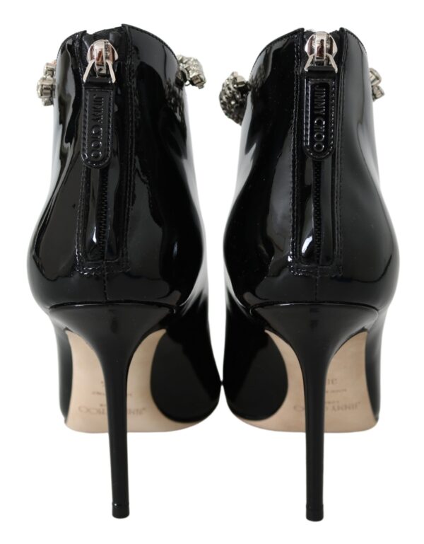 Jimmy Choo Elegant Black Patent Heeled Boots - Image 5