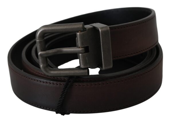 Dolce & Gabbana Elegant Leather Belt in Classic Brown - Image 2