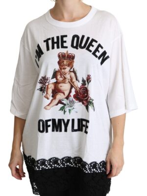 Dolce & Gabbana Elegant White Cotton Blend T-Shirt