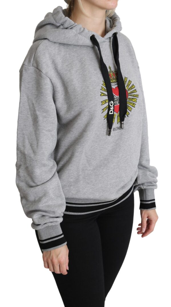Dolce & Gabbana Exclusive Hooded Gray Cotton Sweater - Image 7