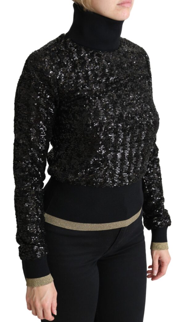 Dolce & Gabbana Elegant Sequined Turtleneck Sweater - Image 2