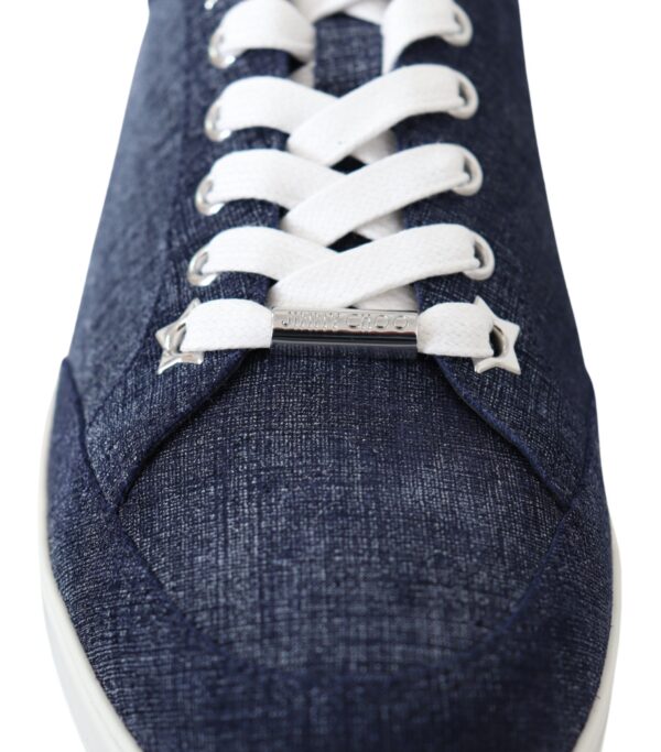 Jimmy Choo Chic Slip-On Blue Denim Suede Sneakers - Image 5