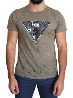 Guess Chic Brown Cotton Stretch T-Shirt