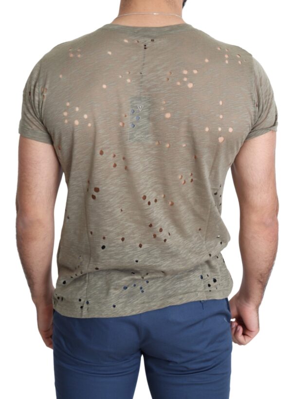 Guess Chic Brown Cotton Stretch Tee - Image 2