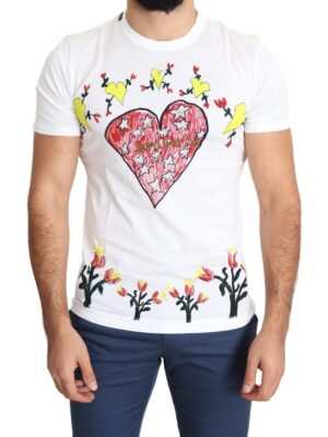 Dolce & Gabbana Chic Saint Valentine Print Crew Neck T-Shirt