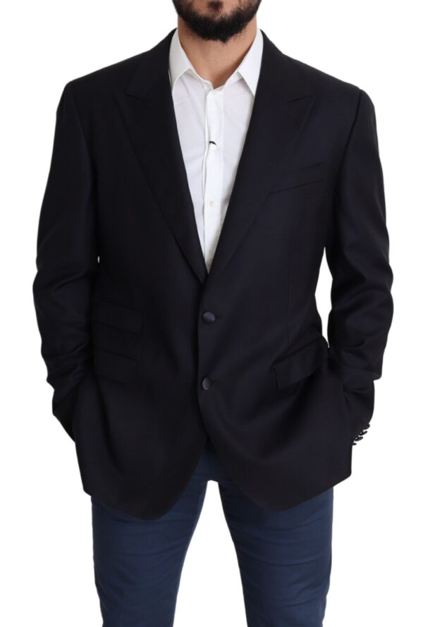 Dolce & Gabbana Elegant Black Virgin Wool Men's Blazer - Image 2
