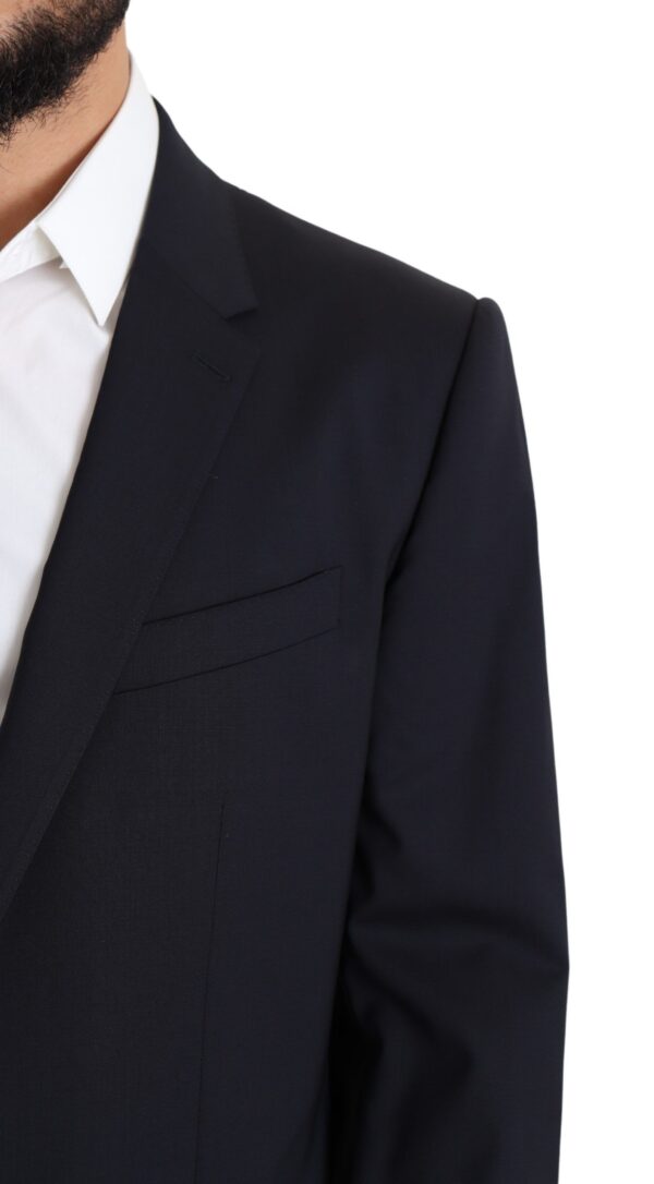 Dolce & Gabbana Exquisite Black Wool Stretch Martini Blazer - Image 4