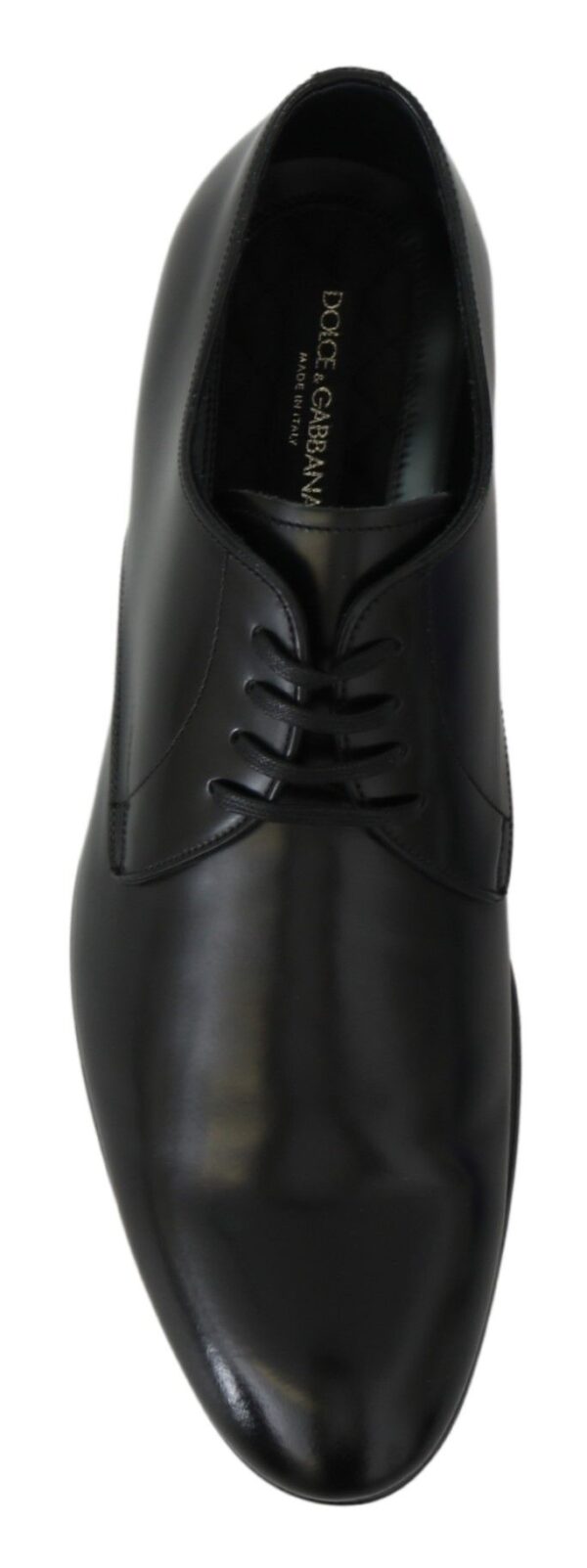 Dolce & Gabbana Elegant Black Leather Derby Shoes - Image 3