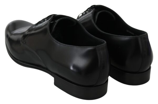 Dolce & Gabbana Elegant Black Leather Derby Shoes - Image 6
