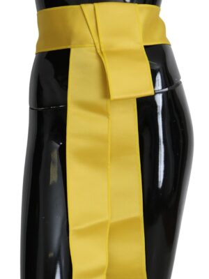 Dolce & Gabbana Chic Silk Yellow Women's Elegant Belt