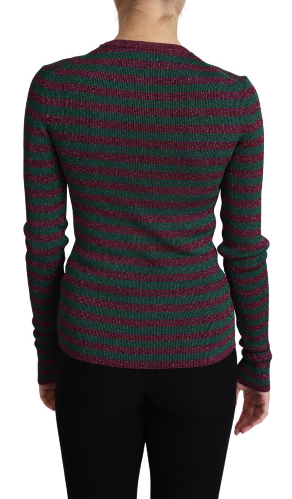 Dolce & Gabbana Elegant Maroon Crewneck Sweater - Image 2