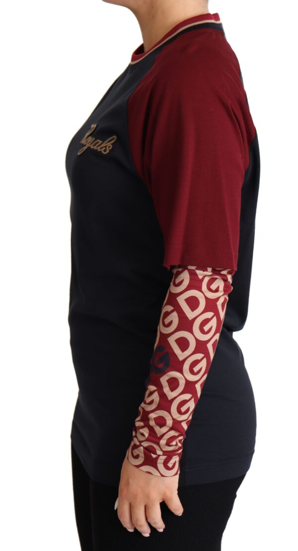 Dolce & Gabbana Multicolor Royals Cotton Crewneck Sweater - Image 4
