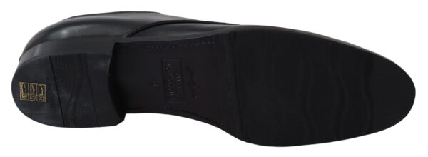Dolce & Gabbana Elegant Black Leather Derby Dress Shoes - Image 7