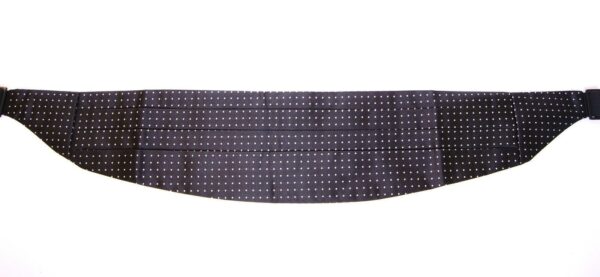 Dolce & Gabbana Elegant Black Silk Polka Dot Cummerbund - Image 5