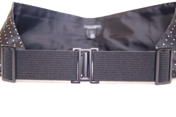 Dolce & Gabbana Elegant Black Silk Polka Dot Cummerbund - Image 3