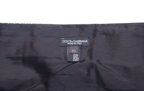 Dolce & Gabbana Elegant Black Silk Polka Dot Cummerbund - Image 4
