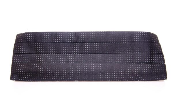 Dolce & Gabbana Elegant Black Silk Cummerbund with Polka Dots - Image 2