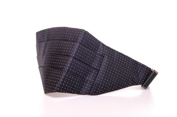 Dolce & Gabbana Elegant Black Silk Cummerbund with Polka Dots - Image 3