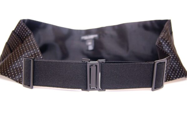 Dolce & Gabbana Elegant Black Silk Cummerbund with Polka Dots - Image 5