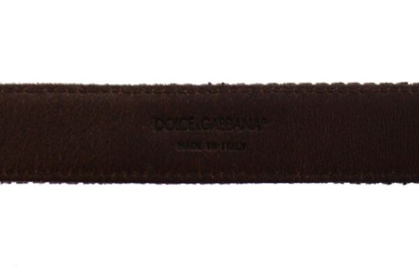 Dolce & Gabbana Elegant Leather-Cotton Fusion Men's Belt - Image 6