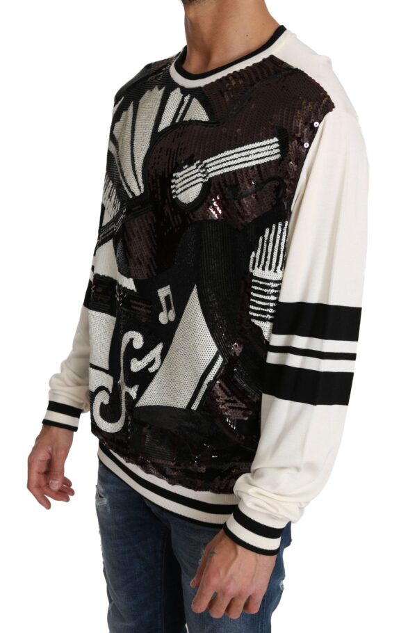 Dolce & Gabbana New York Jazz Sequined Silk Sweater - Image 2