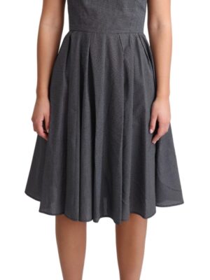Dolce & Gabbana Elegant Sleeveless Polka Dot A-Line Dress