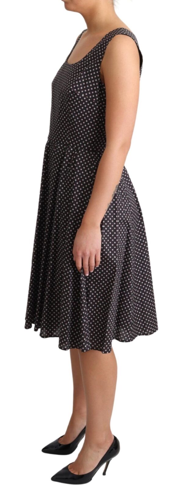 Dolce & Gabbana Elegant Floral A-Line Sleeveless Dress - Image 3