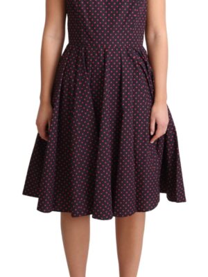 Dolce & Gabbana Chic Polka Dotted A-Line Sleeveless Dress