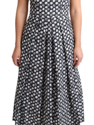 Dolce & Gabbana Elegant Sleeveless Geometric Midi A-Line Dress