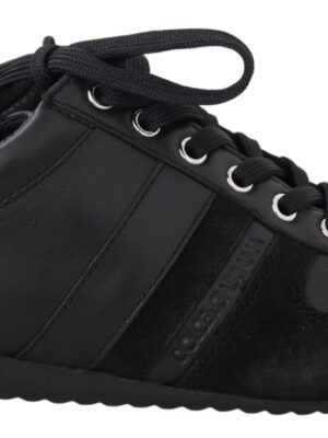 Dolce & Gabbana Elegant Black Leather Sport Sneakers