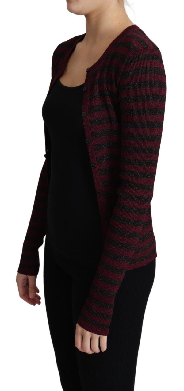 Dolce & Gabbana Elegant Striped Viscose Cardigan - Image 3