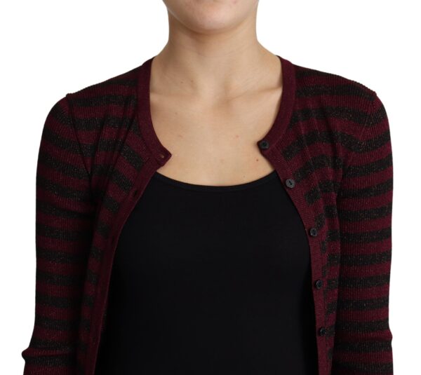 Dolce & Gabbana Elegant Striped Viscose Cardigan - Image 5