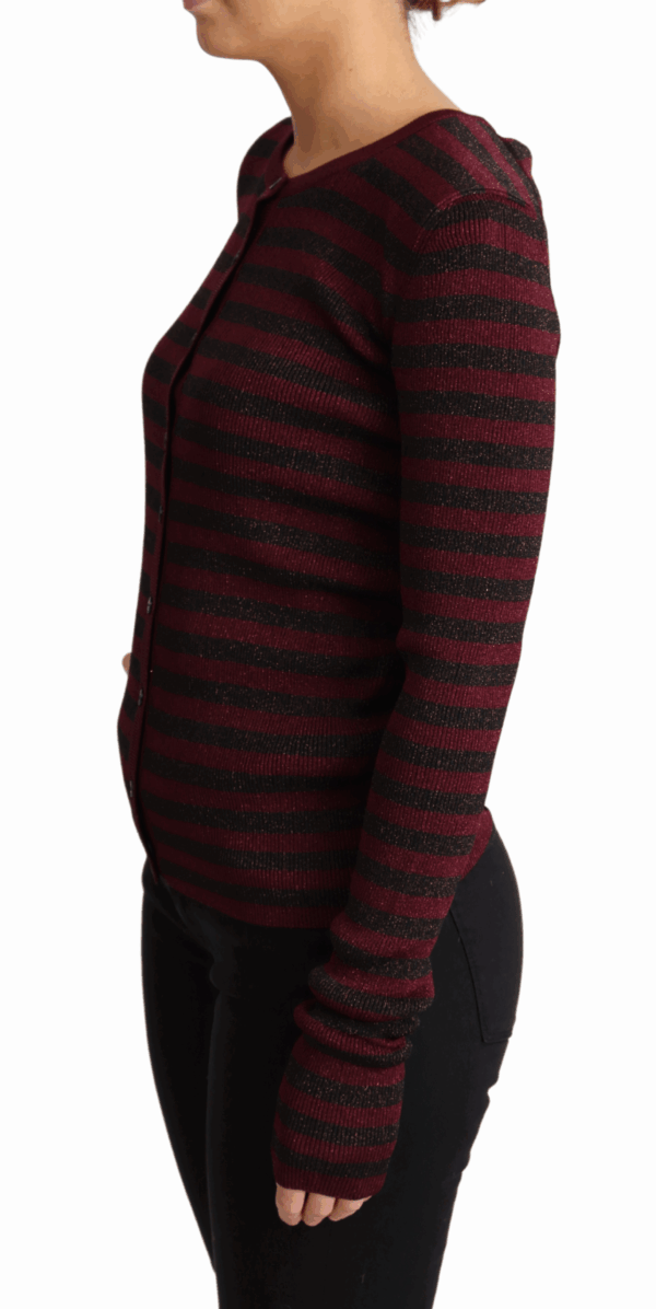 Dolce & Gabbana Elegant Striped Viscose Cardigan - Image 6