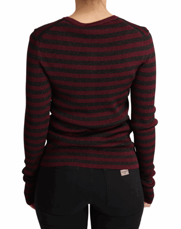 Dolce & Gabbana Elegant Striped Viscose Cardigan - Image 7